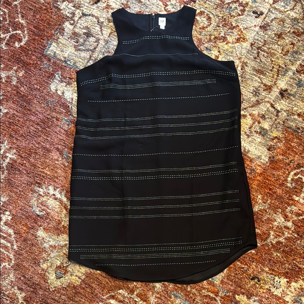 💕GAP Black Sleeveless Stud Dress with Pockets